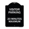 Signmission Visitor Parking Visitor Parking 20 Minutes Maximum Heavy-Gauge Alum, 18" L, 24" H, BW-1824-22728 A-DES-BW-1824-22728 - alternate 1